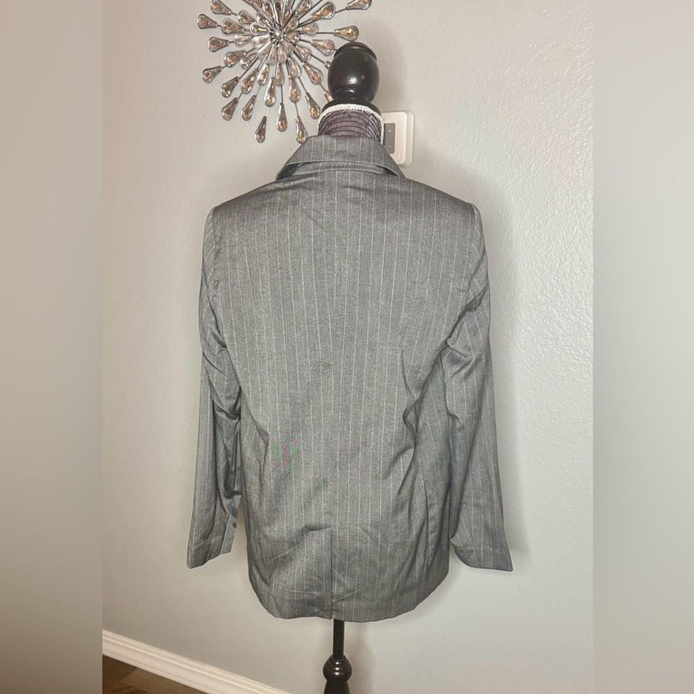 a new day Gray Pinstripe Blazer - Picture 3 of 7
